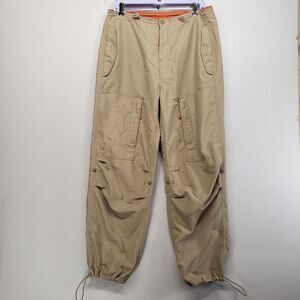 Vintage GAP Paratrooper Cargo Pants Mens S / M Beige Lightweight Relaxed Fit